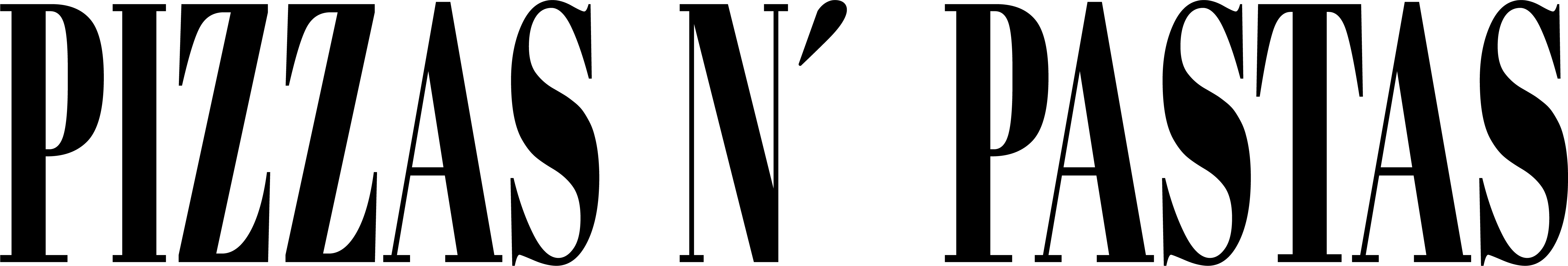 Donna Jean Pizzas N Pastas wordmark design